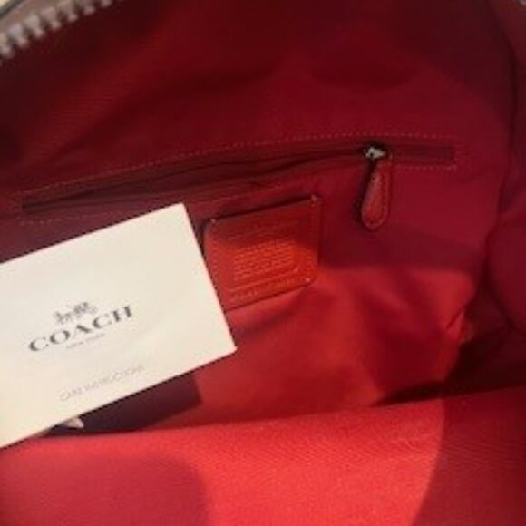 COACH MEDIUM CHARLIE BACKPACK IN SIGNATURE CANAS WITH CHERRY MOTIF - Picture 7 of 10
